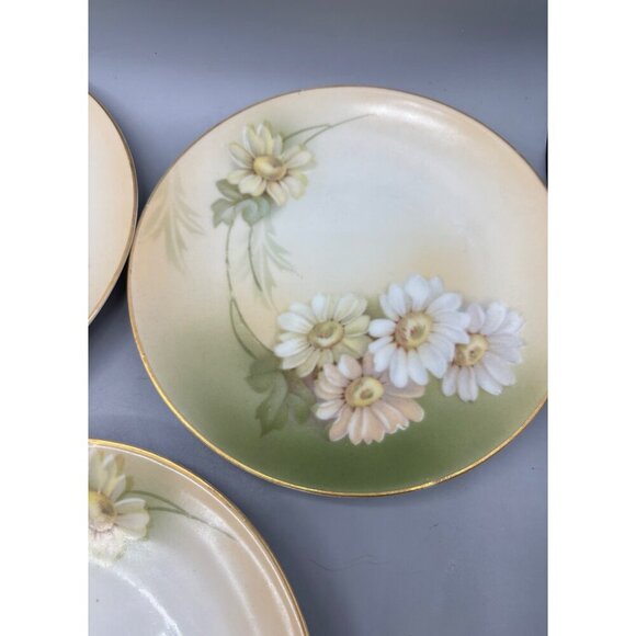 5 Pc Vintage Reinhold Schlegelmilch R.S.Tillowitz Germany Daisy Salad Plates - Picture 6 of 8